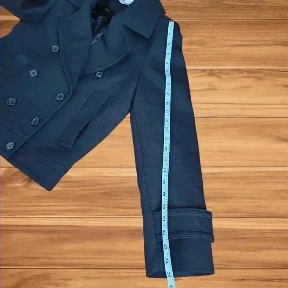 ZARA LADIES BLAZER JACKET COAT WOOL BLEND BLACK BOULE UK SIZE M - Picture 5 of 8